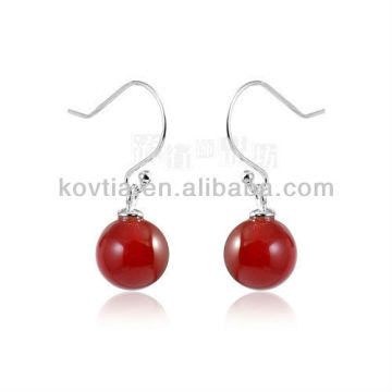 Les bijoux en argent sterling 925 les plus bon marché, les boucles d&#39;oreilles en diamant en agate rouge